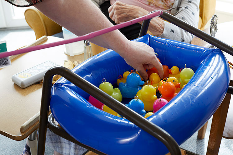 Recreation Activities at Sandown Nursing Home - Hook a Duck